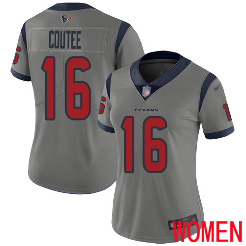 Houston Texans Limited Gray Women Keke Coutee Jersey NFL Football #16 Inverted Legend->youth nfl jersey->Youth Jersey